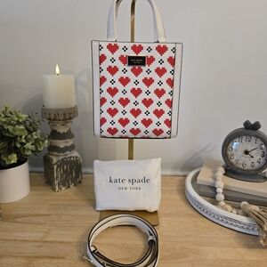 Kate Spade New York Manhattan Pixel Hearts Mini Tote.
